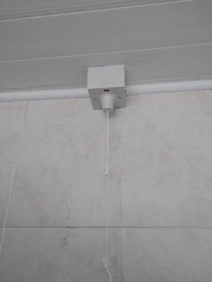 New pull cord switch and pattress installed as part of the new Shower circuit.
