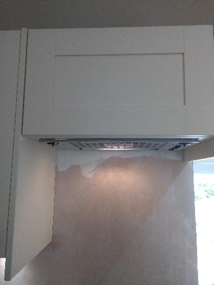 Power to supply new extractor fan hood.