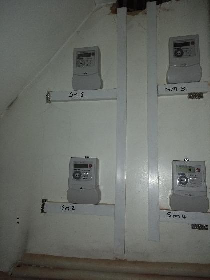Individual payment meters to supply each room.