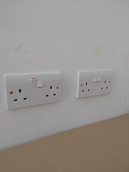 2 of 11 new socket's supplied and installed.