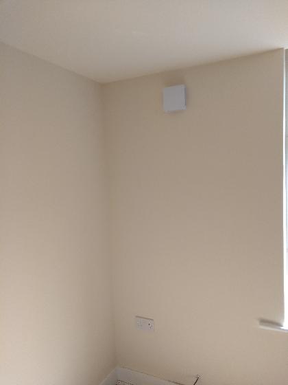 Individual room extractor unit and flush socket.