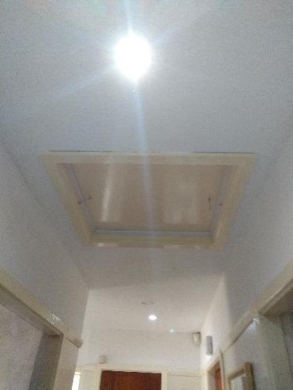 Second image of the hallway lighting conversion from single light to 3 LED downlight's.